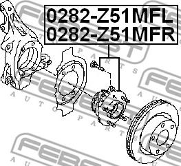 Febest 0282-Z51MFL - Маточина колеса autocars.com.ua