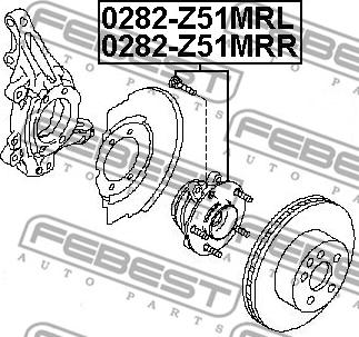 Febest 0282-Z51MRR - Маточина колеса autocars.com.ua