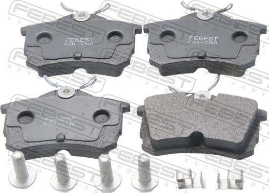 Febest 0301-CMR - Гальмівні колодки, дискові гальма autocars.com.ua