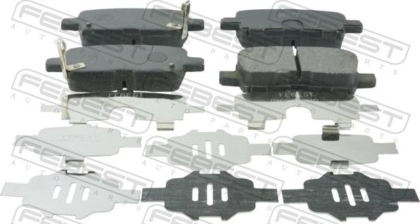 Febest 0301-MRVR - Гальмівні колодки, дискові гальма autocars.com.ua