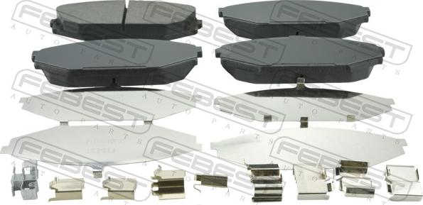 Febest 0301-YD1F - Гальмівні колодки, дискові гальма autocars.com.ua