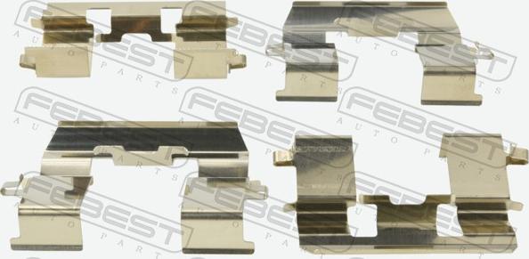 Febest 0303-ACCF - Комплектуючі, колодки дискового гальма autocars.com.ua