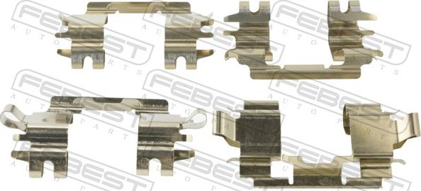 Febest 0303-EUF-KIT - Комплектуючі, колодки дискового гальма autocars.com.ua