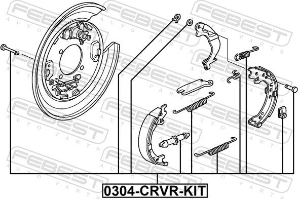 Febest 0304-CRVR-KIT - Комплектующие, стояночная тормозная система avtokuzovplus.com.ua