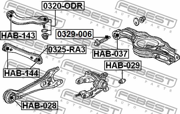 Febest 0325-RA3 - Важіль незалежної підвіски колеса autocars.com.ua