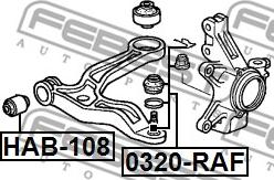 Febest 0320-RAF - Несучий / направляючий шарнір autocars.com.ua