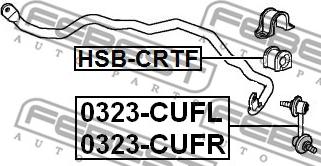 Febest HSB-CRTF - Втулка, стабілізатор autocars.com.ua