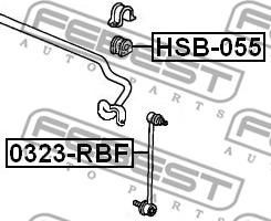 Febest 0323-RBF - Тяга - Стійка стабілізатора autocars.com.ua