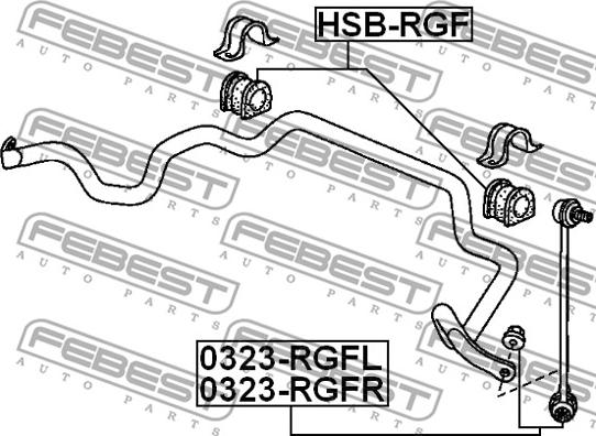 Febest 0323-RGFL - Тяга / стойка, стабилизатор avtokuzovplus.com.ua