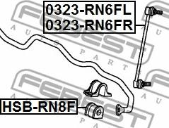 Febest 0323-RN6FR - Тяга / стійка, стабілізатор autocars.com.ua