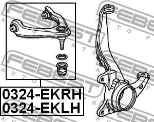 Febest 0324-EKRH - Важіль незалежної підвіски колеса autocars.com.ua