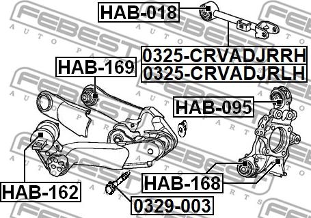 Febest 0325-CRVADJRRH - Рычаг подвески колеса avtokuzovplus.com.ua