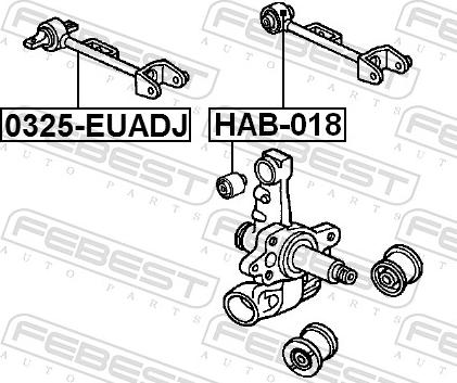 Febest 0325-EUADJ - Важіль незалежної підвіски колеса autocars.com.ua