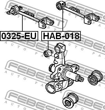 Febest 0325-EU - Рычаг подвески колеса avtokuzovplus.com.ua