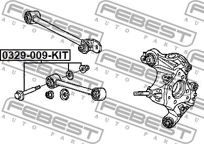 Febest 0329-009-KIT - Болт регулювання розвалу коліс autocars.com.ua