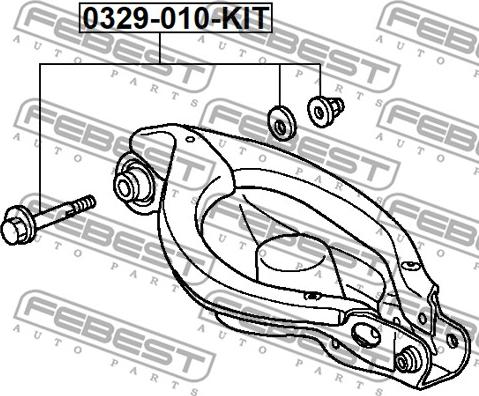 Febest 0329-010-KIT - Болт регулювання розвалу коліс autocars.com.ua