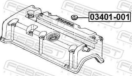 Febest 03401-001 - Втулка, кришка головки циліндра autocars.com.ua