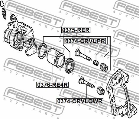 Febest 0376-RE4R - Елементи гальмівного супорта autocars.com.ua