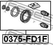 Febest 0375-FD1F - Ремкомплект, гальмівний супорт autocars.com.ua