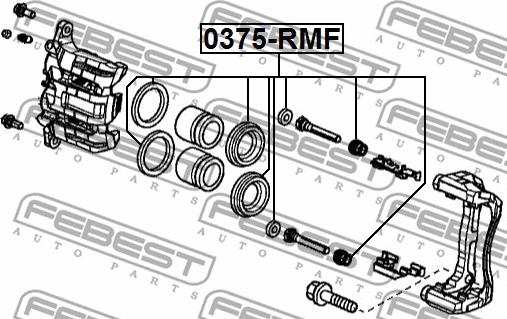 Febest 0375-RMF - Ремкомплект, гальмівний супорт autocars.com.ua