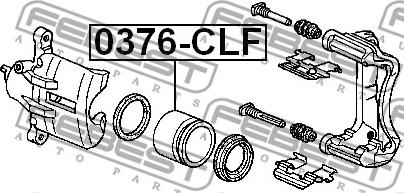 Febest 0376-CLF - Поршень, корпус скоби гальма autocars.com.ua