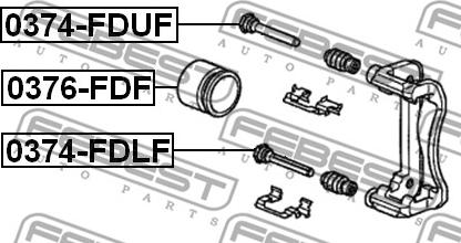 Febest 0376-FDF - Поршень, корпус скоби гальма autocars.com.ua