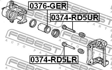 Febest 0376-GER - Поршень, корпус скоби гальма autocars.com.ua