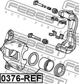 Febest 0376-REF - Поршень, корпус скоби гальма autocars.com.ua