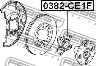 Febest 0382-CE1F - Ступица колеса, поворотный кулак avtokuzovplus.com.ua