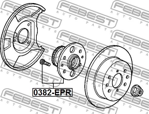 Febest 0382-EPR - Ступица колеса, поворотный кулак autodnr.net