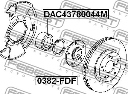 Febest 0382-FDF - Маточина колеса autocars.com.ua