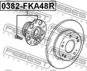 Febest 0382-FKA48R - Ступица колеса, поворотный кулак avtokuzovplus.com.ua