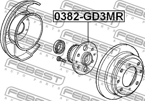 Febest 0382-GD3MR - Ступица колеса, поворотный кулак avtokuzovplus.com.ua