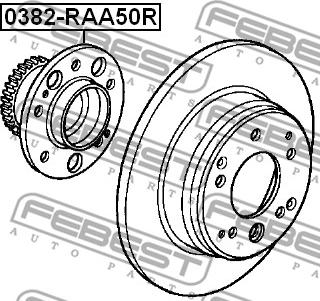 Febest 0382-RAA50R - Маточина колеса autocars.com.ua