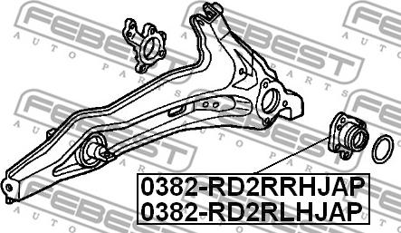 Febest 0382-RD2RLHJAP - Маточина колеса autocars.com.ua