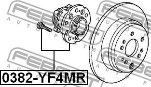 Febest 0382-YF4MR - Маточина колеса autocars.com.ua