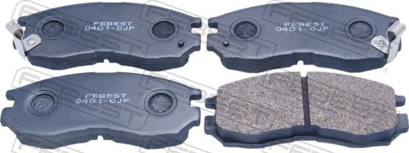 Febest 0401-CJF - Гальмівні колодки, дискові гальма autocars.com.ua