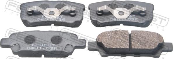 Febest 0401-CSR - Гальмівні колодки, дискові гальма autocars.com.ua