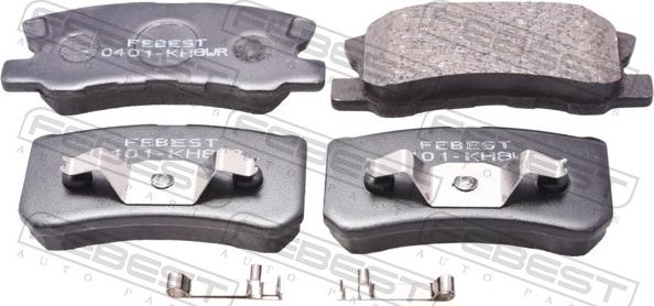 Febest 0401-KH8WR - Гальмівні колодки, дискові гальма autocars.com.ua