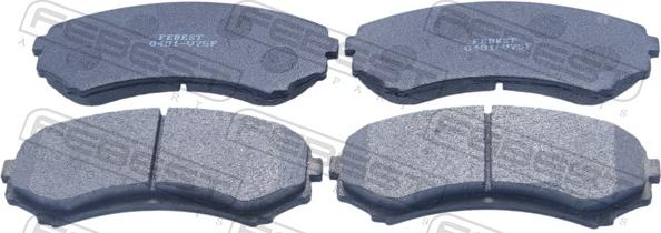 Febest 0401-V75F - Гальмівні колодки, дискові гальма autocars.com.ua