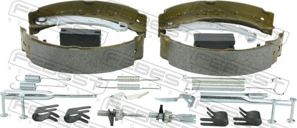 Febest 0402-Z39AR - Комплект гальм, барабанний механізм autocars.com.ua