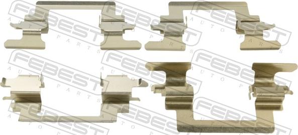 Febest 0403-CS1AF - Комплектуючі, колодки дискового гальма autocars.com.ua
