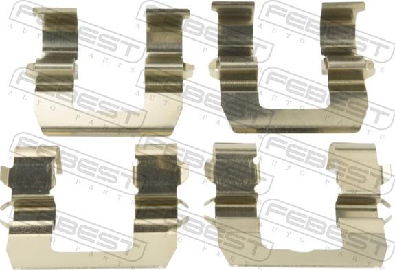 Febest 0403-PD4WR - Комплектуючі, колодки дискового гальма autocars.com.ua