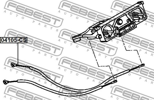 Febest 04105-CS - Тросик заслінки обігрівача autocars.com.ua