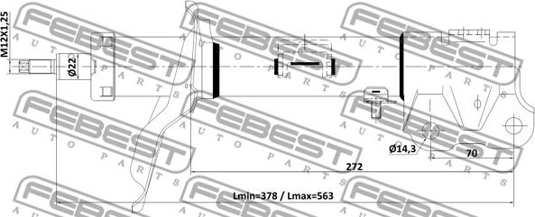 Febest 04110-007FR - Амортизатор autodnr.net