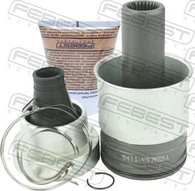 Febest 0411-V97WSHA - Шарнір, поздовжній вал autocars.com.ua