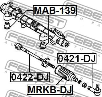 Febest MRKB-DJ - Пильник, рульове управління autocars.com.ua