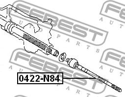 Febest 0422-N84 - Осьовий шарнір, рульова тяга autocars.com.ua