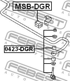 Febest 0423-DGR - Тяга / стійка, стабілізатор autocars.com.ua