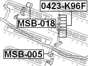 Febest 0423-K96F - ТЯГА СТАБИЛИЗАТОРА ПЕРЕДНЯЯ MITSUBISHI PAJERO-MONTERO SPORT CHALLENGER K94W-K99W 1996-2006 FEBEST autodnr.net